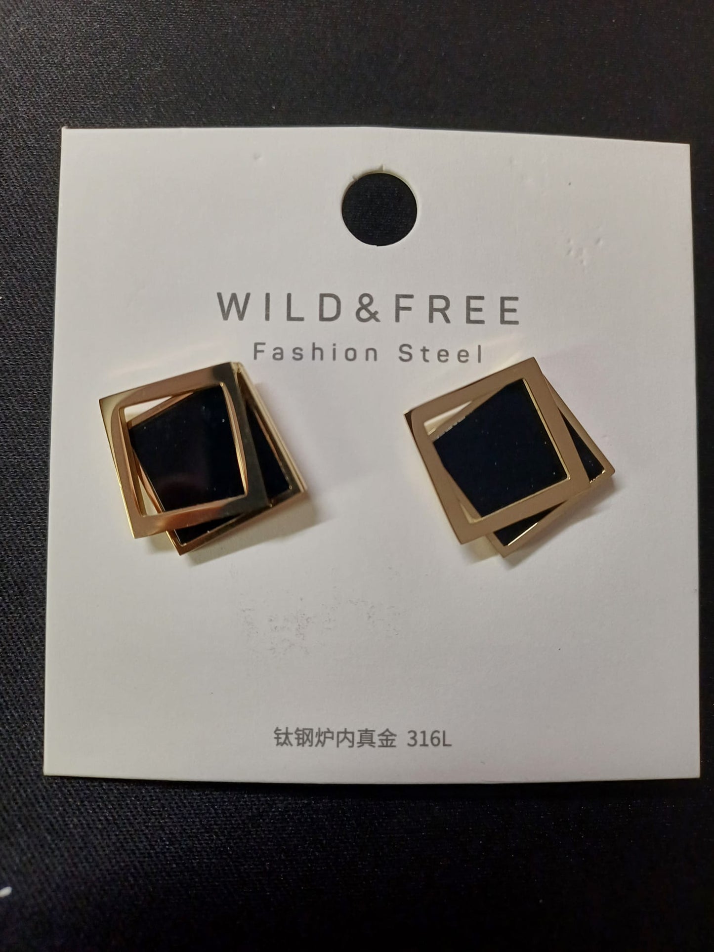 Rosegold Square Earrings