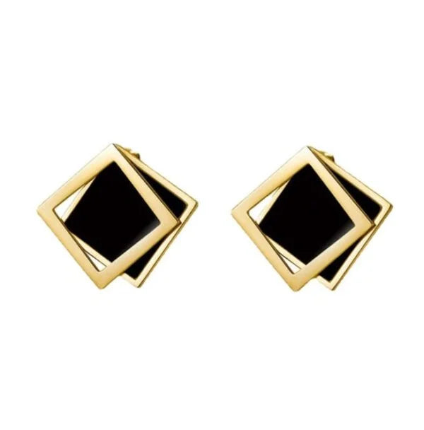 Rosegold Square Earrings